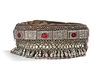 A SILVER AND LEATHER HEADBAND, MOROCCO, 19TH CENTURY