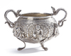 AN ISLAMIC SILVER BOWL WITH SNAKE HANDLES, INDIA, 19TH CENTURY