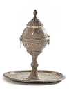 AN INDIAN SILVER INCENSE BURNER, 19TH CENTURY