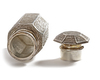 A PERSIAN SILVER VASE WITH LID, 19TH CENTURY