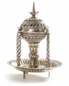 A SILVER INCENSE BURNER, INDIA, 19TH CENTURY