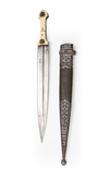 LARGE NIELLO SILVER-MOUNTED KINDJAL DAGGER – CAUCASUS, 19TH CENTURY
