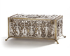 AN ISLAMIC SILVER ELONGATED BOX, INDIA, 19TH CENTURY