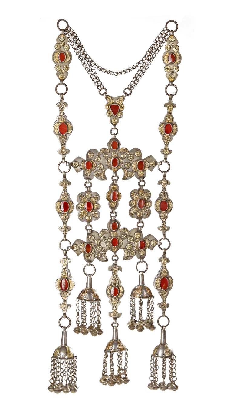 SILVER NECKLACE – TURKMEN, 19th CENTURY
