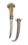 A SILVER AND BONE DAGGER, MOROCCO, 19TH CENTURY