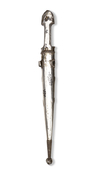 A NIELLO SILVER-MOUNTED KINDJAL DAGGER, CAUCASUS, 19TH CENTURY