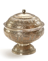 A MALAY SILVER BOWL WITH COVER, 19TH CENTURY