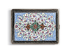 A PERSIAN SILVER BOX WITH ENAMEL, 20TH CENTURY