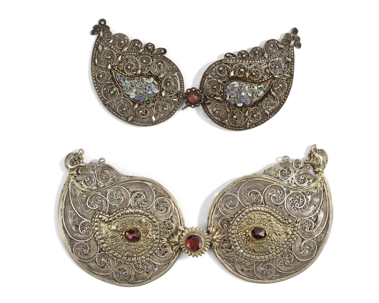 OTTOMAN SILVER BELT BUCKLES, 19TH CENTURY