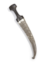 AN OTTOMAN SILVER DAGGER, 19TH CENTURY