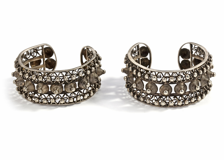 TWO SILVER BRACELETS, MOROCCO, 19TH CENTURY