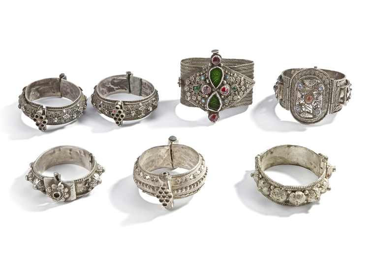 SILVER BRACELETS FROM THE ARAB WORLD, 19TH CENTURY