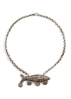 A SILVER PALESTINIAN NECKLACE WITH A FISH, 19TH CENTURY