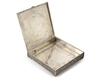 A SILVER SQUARE BOX DEPICTING A LADY, PERSIA, 19TH CENTURY