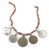 A SILVER NECKLACE WITH CORAL, TIBET, 19TH CENTURY