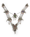 AN ALGERIAN SILVER NECKLACE, 19TH CENTURY