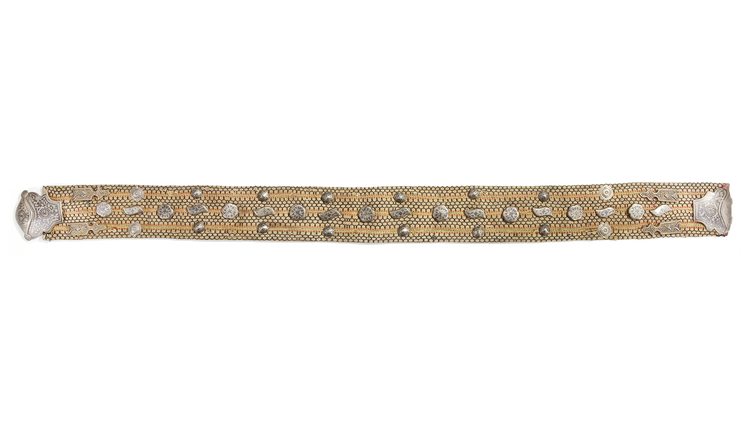 A CAUCASIAN NIELLO SILVER BELT, 19TH CENTURY