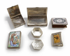 SIX PERSIAN SILVER BOXES, 19TH CENTURY