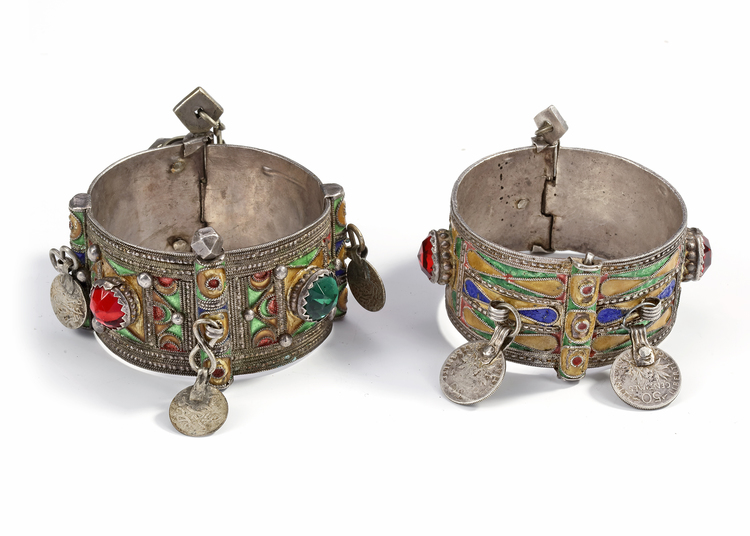 A PAIR OF SILVER BRACELETS, MOROCCO, 19TH CENTURY