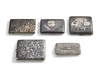 A COLLECTION OF FIVE OTTOMAN SILVER BOXES, 19TH CENTURY