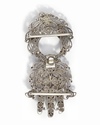 ALGERIAN KHAMSA AND CRESCENT BELT BUCKLE,19TH CENTURY