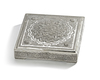 A PERSIAN SILVER SQUARE BOX, 19TH CENTURY