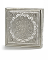 A PERSIAN SILVER SQUARE BOX, 19TH CENTURY