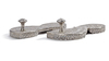 AN OTTOMAN PAIR OF SILVER HAMMAM SHOES, 19TH CENTURY