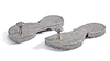 AN OTTOMAN PAIR OF SILVER HAMMAM SHOES, 19TH CENTURY