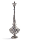 AN INDIAN SILVER ROSE WATER SPRINKLER, 19TH CENTURY