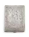 A PERSIAN SILVER BOX, 19TH CENTURY
