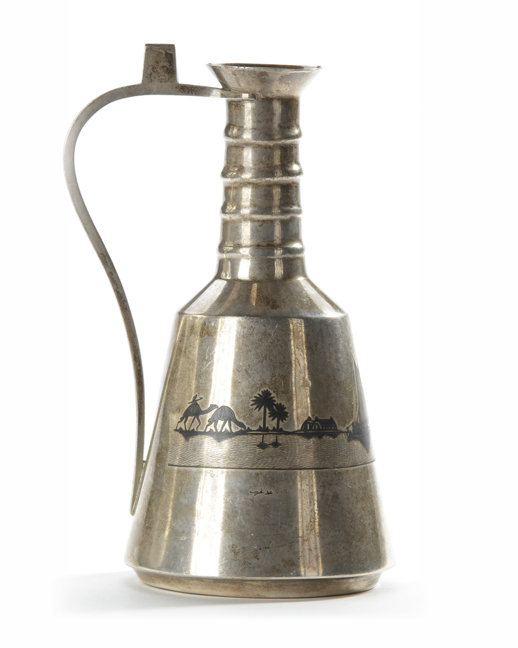 A SILVER JUG, IRAQ, 20TH CENTURY