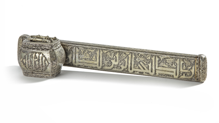 AN OTTOMAN SILVER DIVIT, 19TH CENTURY