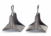 A PAIR OF SILVER STIRRUPS, 19TH CENTURY