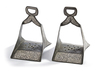 A PAIR OF SILVER STIRRUPS, 19TH CENTURY
