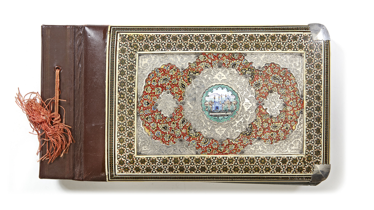 A PERSIAN SILVER PHOTO ALBUM, 20TH CENTURY