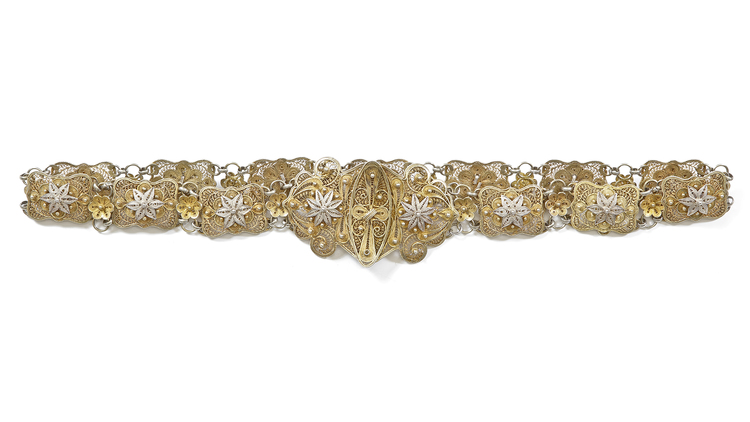 AN OTTOMAN SILVER BELT, 19TH CENTURY