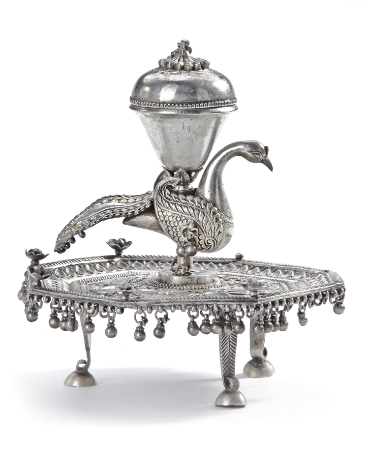 A SILVER BURNER, INDIA, 19TH CENTURY