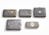 A COLLECTION OF FIVE OTTOMAN SILVER BOXES, 19TH CENTURY