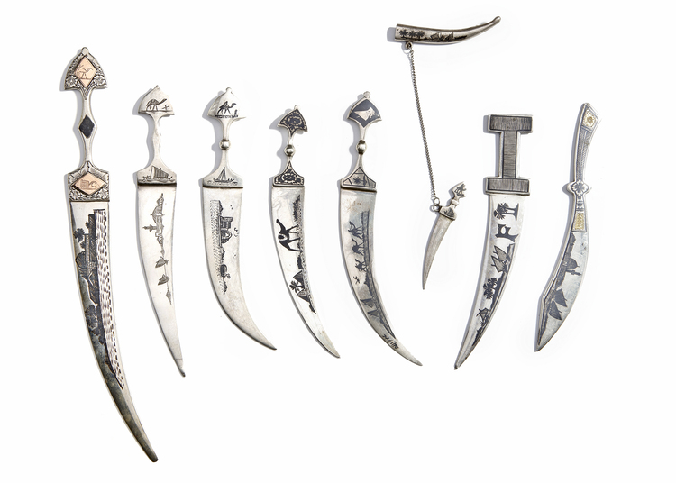 A COLLECTION OF SILVER DAGGERS, IRAQ, 20TH CENTURY