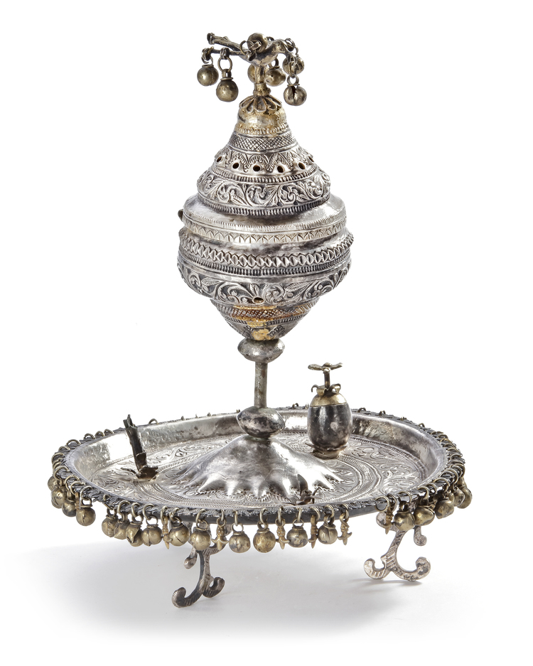 OTTOMAN SILVER INCENSE BURNER – TURKEY, 19TH CENTURY