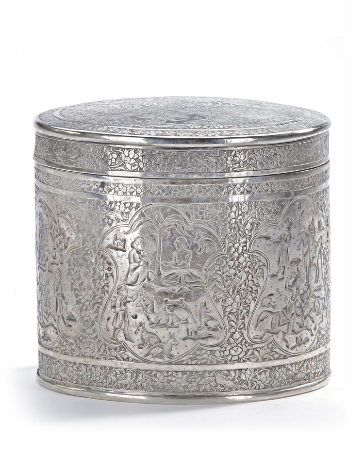 A SILVER BOX, PERSIA, 19TH CENTURY