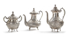 SET OF TWO TEAPOTS AND ONE  SUGAR POT, PERSIA — 19th CENTURY