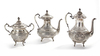 SET OF TWO TEAPOTS AND ONE  SUGAR POT, PERSIA — 19th CENTURY