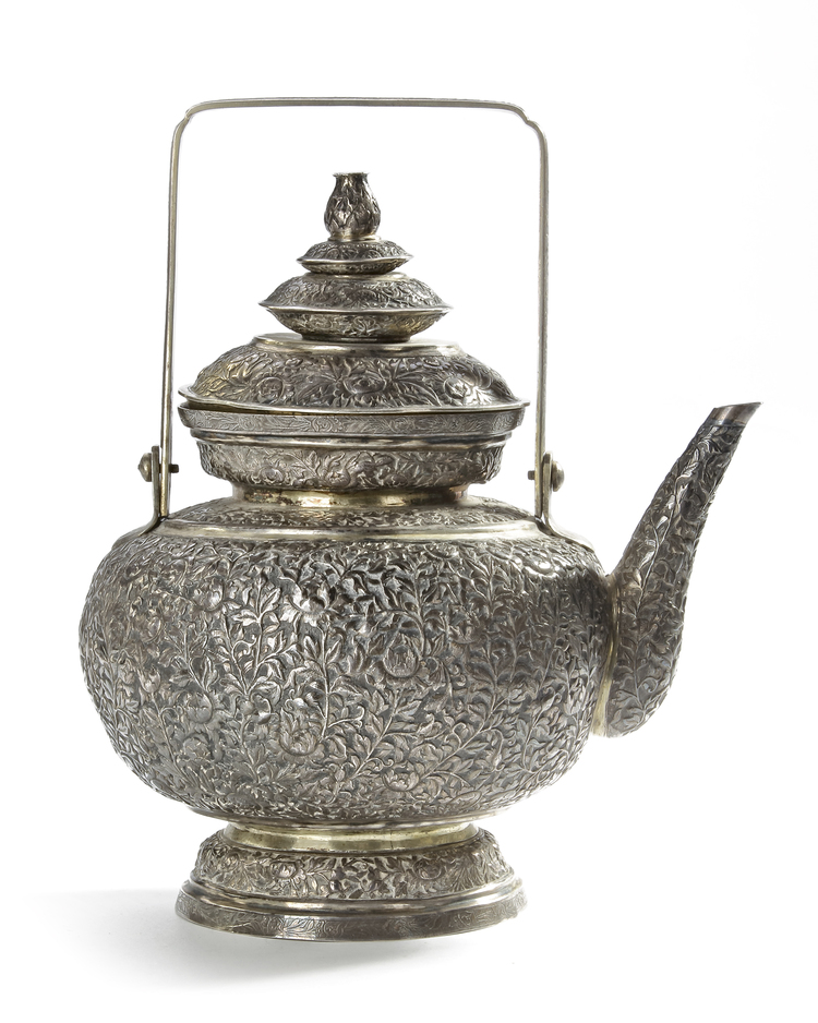 A SILVER TEAPOT, MALAYSIA, 19TH CENTURY