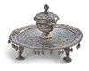 A SILVER ENAMELLED BURNER, INDIA, 19TH CENTURY