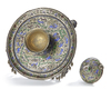 A SILVER ENAMELLED BURNER, INDIA, 19TH CENTURY