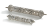 TWO OTTOMAN SILVER PIERCED SCROLL CASES, 19TH CENTURY