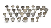 AN OTTOMAN COLLECTION OF THIRTY SILVER CUPHOLDERS, 19TH CENTURY