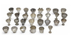 AN OTTOMAN COLLECTION OF THIRTY SILVER CUPHOLDERS, 19TH CENTURY